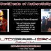 Robert Englund proof of signing certificate