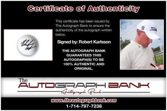 Robert Karlsson proof of signing certificate