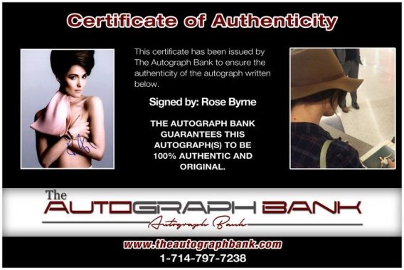 Rose Byrne proof of signing certificate