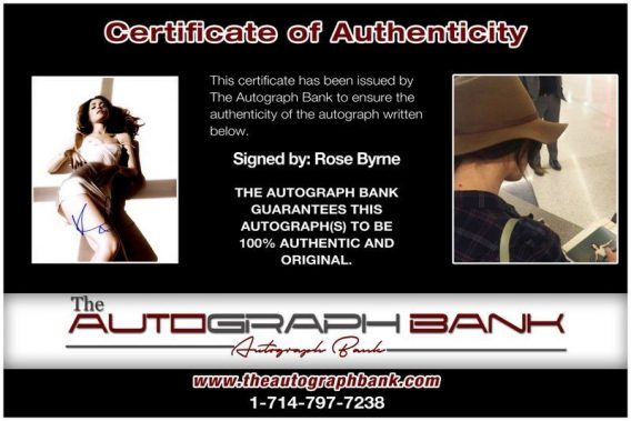 Rose Byrne proof of signing certificate