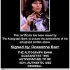Roseanne Barr proof of signing certificate
