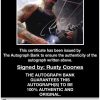 Rusty Coones proof of signing certificate