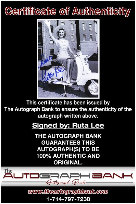 Ruta Lee proof of signing certificate