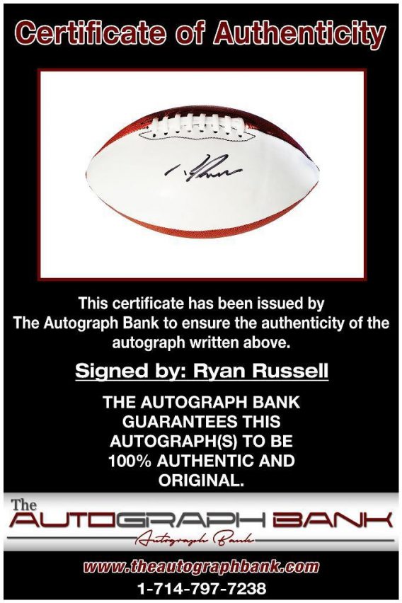 Ryan Russell proof of signing certificate