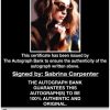 Sabrina Carpenter proof of signing certificate