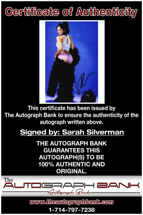 Sarah Silverman proof of signing certificate