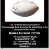 Sean Payton proof of signing certificate