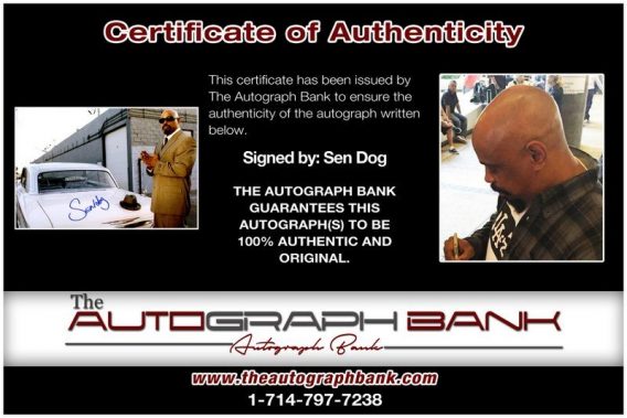 Sen Dog proof of signing certificate