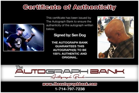 Sen Dog proof of signing certificate