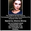 Shanna Strong proof of signing certificate