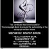 Sharon Stone proof of signing certificate