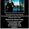 Simon Pegg proof of signing certificate