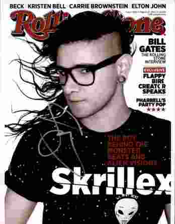 Skrillex authentic signed 8x10 picture
