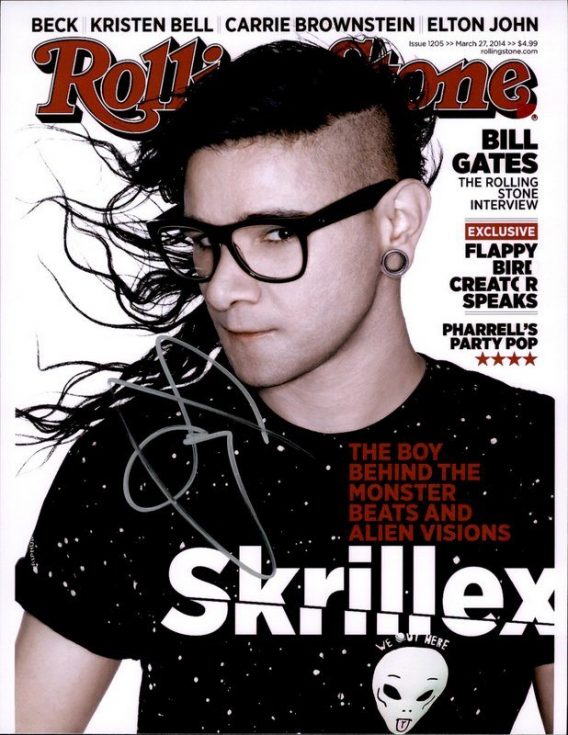 Skrillex authentic signed 8x10 picture