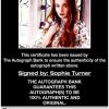 Sophie Turner proof of signing certificate