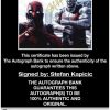 Stefan Kapicic proof of signing certificate