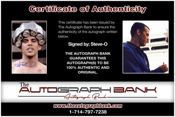 Steve-O proof of signing certificate