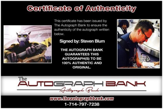 Steven Blum proof of signing certificate