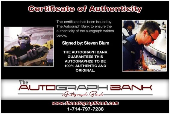 Steven Blum proof of signing certificate