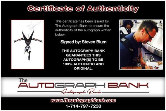 Steve Blum proof of signing certificate
