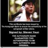 Steven Yeun proof of signing certificate