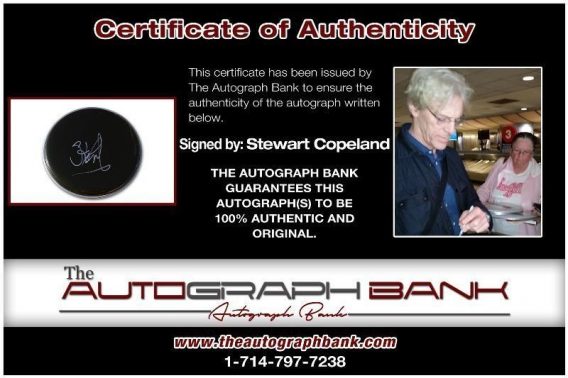 Stewart Copeland proof of signing certificate