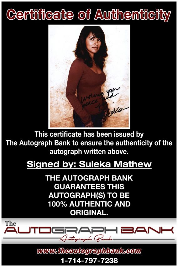 Suleka Mathew proof of signing certificate