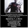 T. J. Storm proof of signing certificate