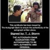T. J. Storm proof of signing certificate