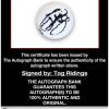 Tag Ridings proof of signing certificate