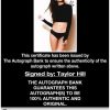 Taylor Hill proof of signing certificate