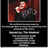 The Weeknd proof of signing certificate