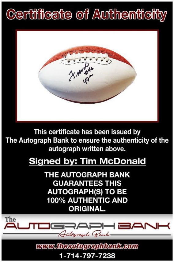 Tim McDonald proof of signing certificate