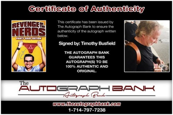 Timothy Busfield proof of signing certificate
