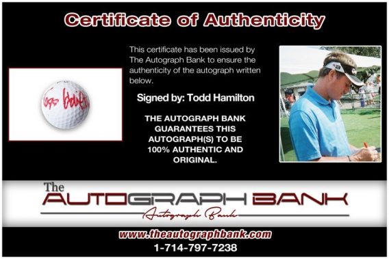 Todd Hamilton proof of signing certificate