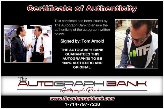 Tom Arnold proof of signing certificate