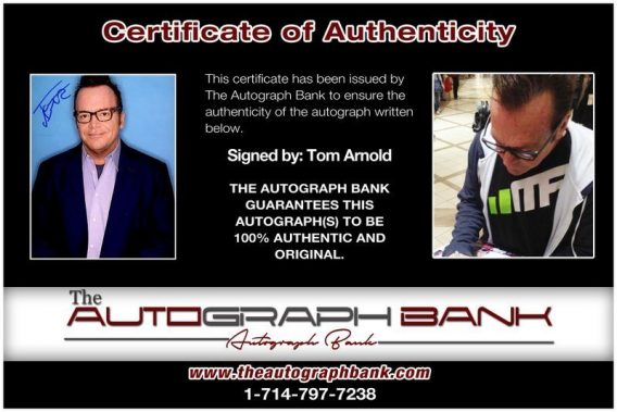 Tom Arnold proof of signing certificate