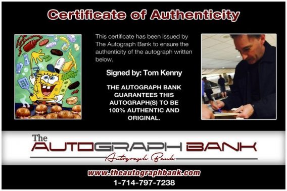 Tom Kenny proof of signing certificate