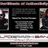 Tommy Flanagan proof of signing certificate