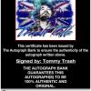 Tommy Trash proof of signing certificate