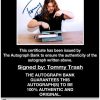 EDM DJ Tommy Trash proof of signing certificate