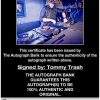 EDM DJ Tommy Trash proof of signing certificate