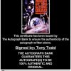 Tony Todd proof of signing certificate