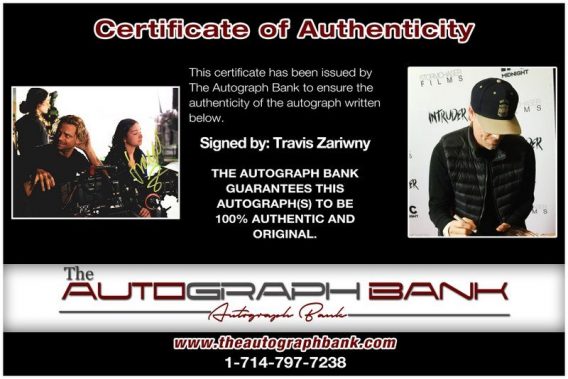 Travis Zariwny proof of signing certificate