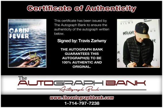 Travis Zariwny proof of signing certificate