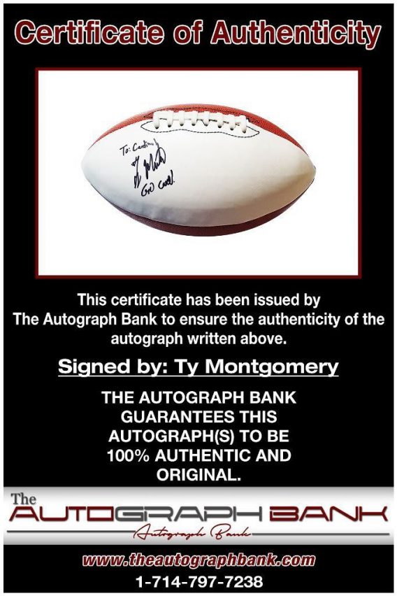 Ty Montgomery proof of signing certificate