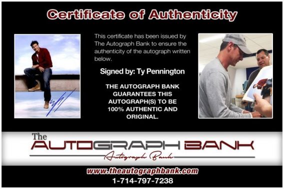 Ty Pennington proof of signing certificate