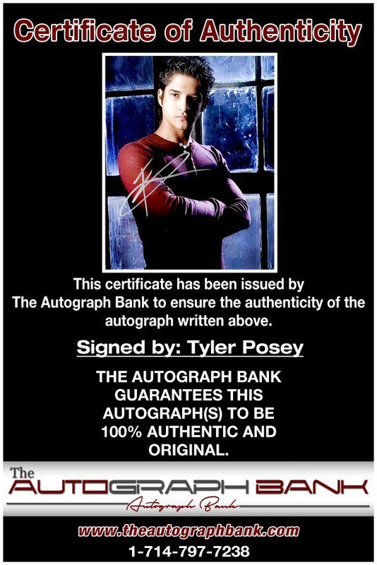 Tyler Posey proof of signing certificate