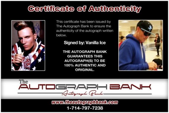 Vanilla Ice proof of signing certificate