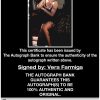 Vera Farmiga proof of signing certificate